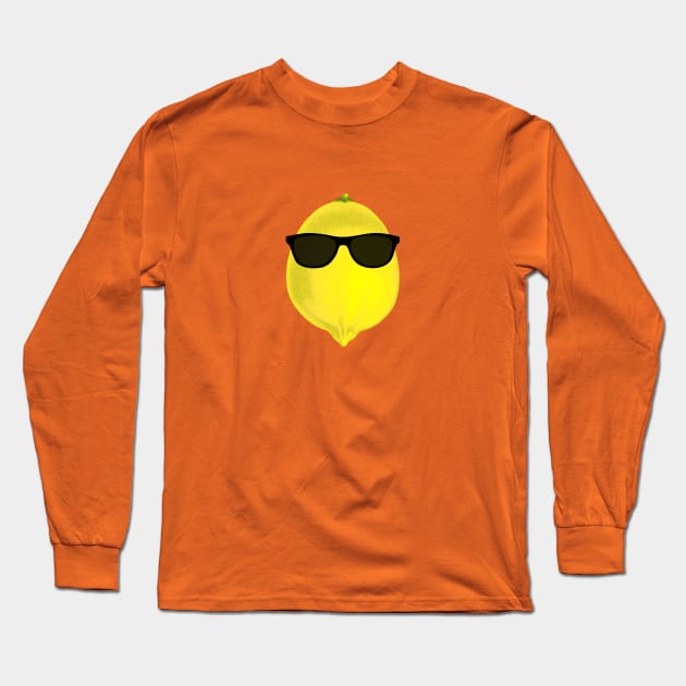 Cool Lemon Long Sleeve T-Shirt by SandraKC